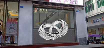 aClear Series Transparent LED Display Screen P3.91/7.81mm Pixel 1500nits/3500nits/5500nits in 1000x1000mm Aluminum Indoor Type for Glass/Window Display