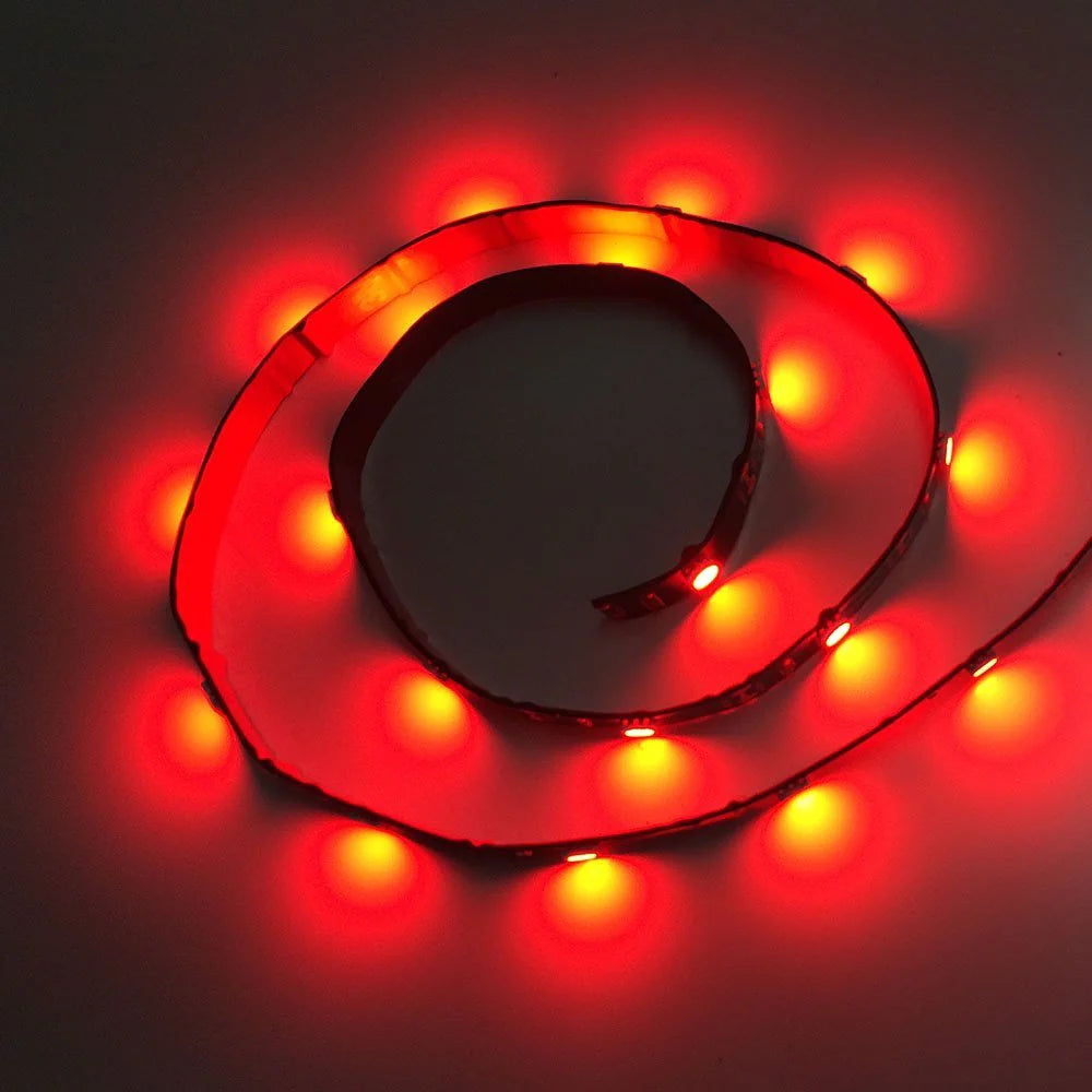 635nm SMD2835 DC12V Red LED Strip Light – Visible Red for Indicators & Lighting, 60/120/240 LEDs/m, 5M /10M, IP00/IP65