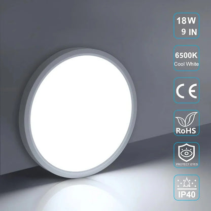 AC 110–130V White Round Flush Mount LED Ceiling Light – 7 / 9 / 12 / 15.7 / 24 Inch – 3000K / 4500K / 5000K / 6500K – for Residential & Commercial Lighting – Local Stock (US)