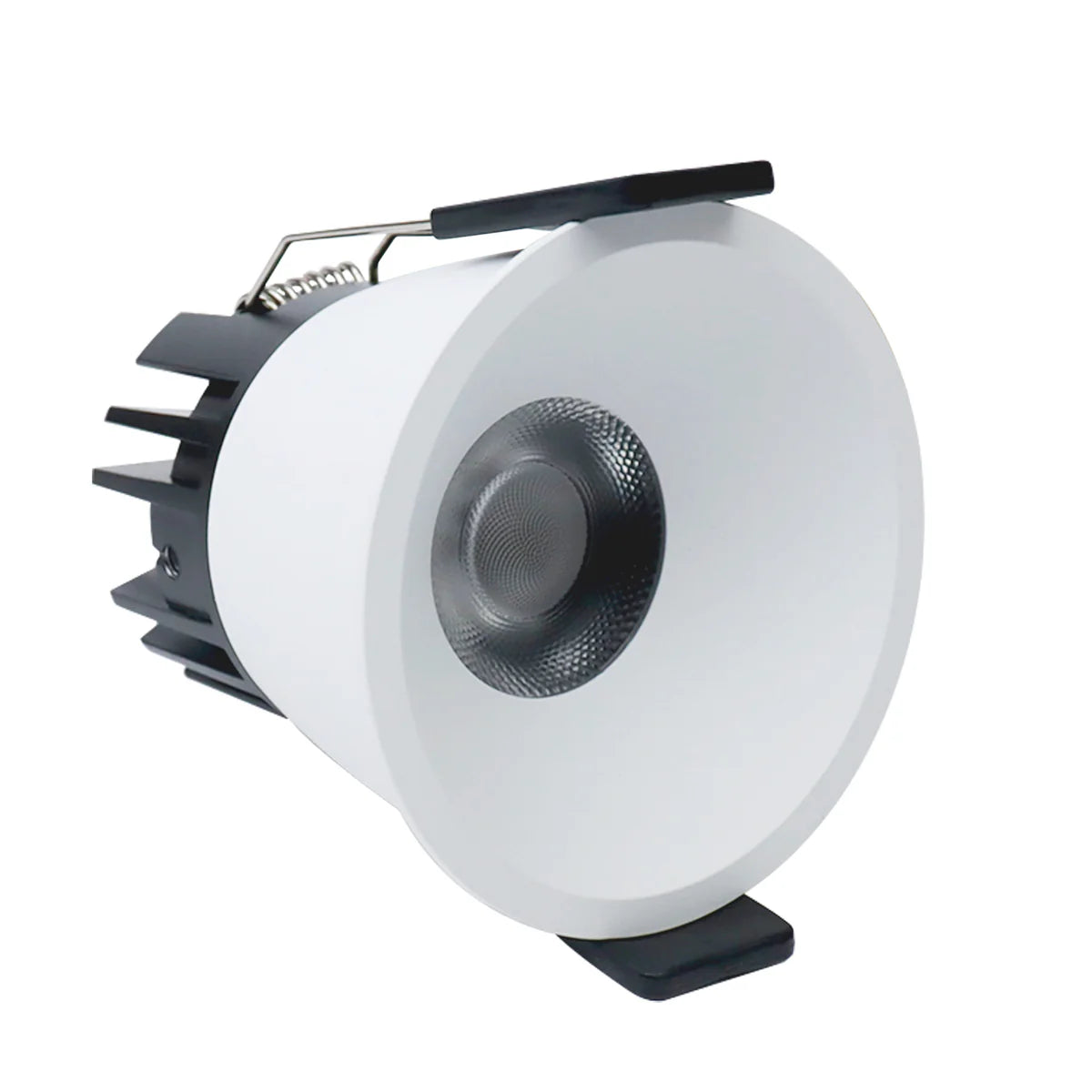 DGEU-Angled 7W / 9W / 12W Deep Anti-Glare Full Spectrum LED Downlight | 200–240V | 4/100/500 Pack | 3000K / 4000K / 5000K | 24° Beam | White Housing | CRI>95 | Commercial Project Lighting