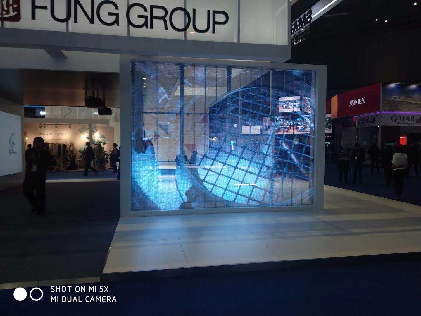 aClear Series Transparent LED Display Screen P3.91/7.81mm Pixel 1500nits/3500nits/5500nits in 1000x1000mm Aluminum Indoor Type for Glass/Window Display