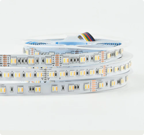 12MM Wide RGBCCT LED Strip Light - IP00 / IP65 / IP67 | 5-In-1 SMD5050-60 LEDs/M | DC12V / 24V | for Mirror, Kitchen Cabinet, Bedroom |50/500M