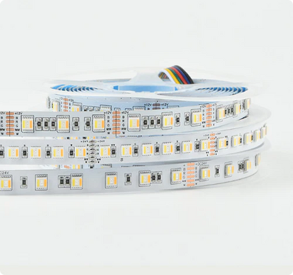 12MM Wide RGBCCT LED Strip Light - IP00 / IP65 / IP67 | 5-In-1 SMD5050-60 LEDs/M | DC12V / 24V | for Mirror, Kitchen Cabinet, Bedroom |50/500M