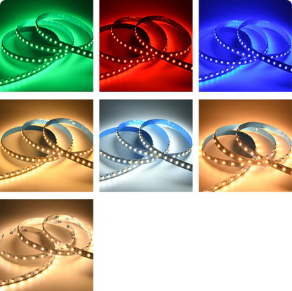 12MM Wide RGBCCT LED Strip Light - IP00 / IP65 / IP67 | 5-In-1 SMD5050-60 LEDs/M | DC12V / 24V | for Mirror, Kitchen Cabinet, Bedroom |50/500M