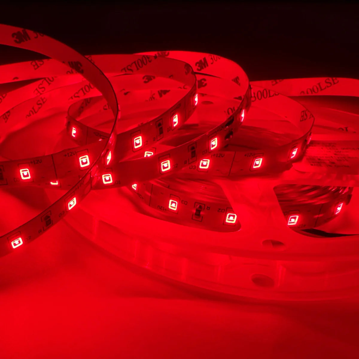 660–670nm SMD2835 DC12V Red LED Strip Light – Deep Red Light for Therapy & Growth, 60/120/240 LEDs/m, 5M /10M, IP00/IP65