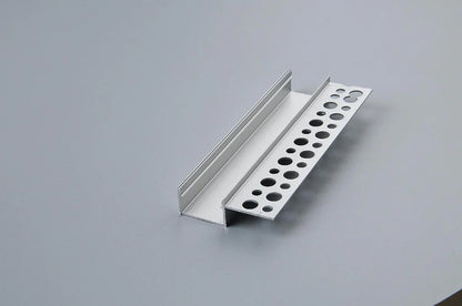 One-Sided Drywall LED Aluminum Profiles – for 1–20mm LED Strip Plaster-in Recessed Profile | Silver | Milky White Cover | 1m / 2m / 3m | 50 / 100-Pack