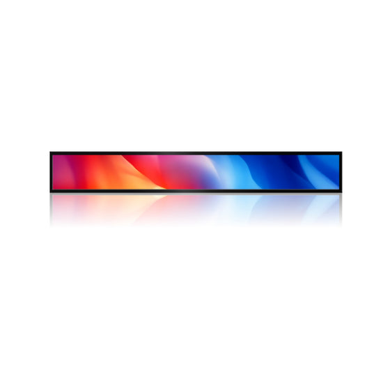 23.1 Inch (579.5×37mm Viewable) Android Stretched LCD Bar Shelf Display | Ultra-Wide Digital Signage Screen | Cloud / Mobile / USB Content Upload
