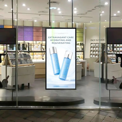 49" Single-Sided 2500nits High Bright Window LCD Display Screen, Android RK3568 2G+32G, Non-Touch, Cloud/APP/USB, Wall-Mount/Floor Stand/Suspended Installation