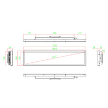 24.5 Inch (597.9×168.2mm Viewable) Commercial Ultra-Wide LCD Shelf Display | Android Stretched Bar Screen | Cloud, App & USB Playback