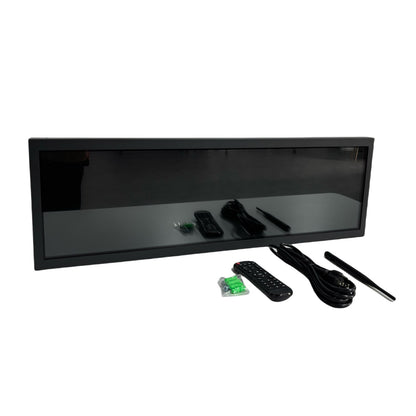 24.5 Inch (597.9×168.2mm Viewable) Commercial Ultra-Wide LCD Shelf Display | Android Stretched Bar Screen | Cloud, App & USB Playback