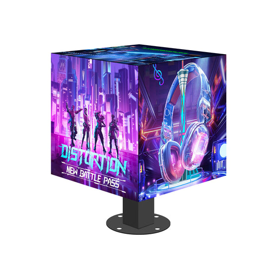 MGC-O Series P2.5 Outdoor 5-Face Magic Cubic LED Display (320×320mm per face, IP65) – Perfect for Outdoor Events & Storefront Promotions