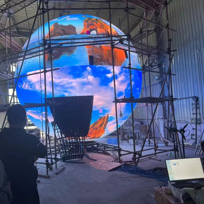 LI- Giant Indoor LED Ball Display – Dia. 200cm / 250cm / 300cm / 400cm / 500cm (6.6ft–16.4ft) | P3 / P2.5 / P2 / P1.86 / P1.53 / P1.25 | 360° LED Ball Display for Museums, Fairs & Installations