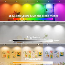 Smart-2B Series COB WiFi Recessed Lighting | 2Inch 5W | Dimmable RGB & CCT 2700-6500K | 100–240V | Black Housing | Compatible with Alexa and Google Home || 50 / 100-Pack