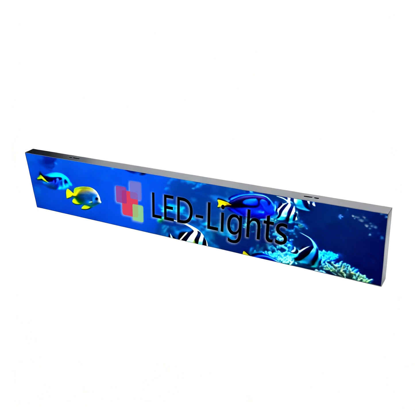 LFL-S Series Frameless LED Shop Display – P1.86 · 160×960mm | Mirror Finish LED Screen, Seamless with Modern Shop Décor