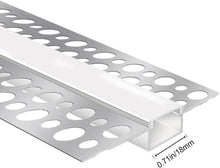 Double-Sided Drywall LED Aluminum Profiles – for 1–16mm LED Strip Plaster-in Recessed Profile | Silver | Milky White Cover | 1m / 2m / 3m | 50 / 100-Pack