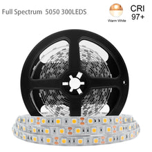 Full Spectrum LED Strip Light | CRI 97+ | SMD5050, 300 LEDs, 60 LEDs/M | 24V DC | 12W/M | 5M (16.4FT) Flexible Tape Light