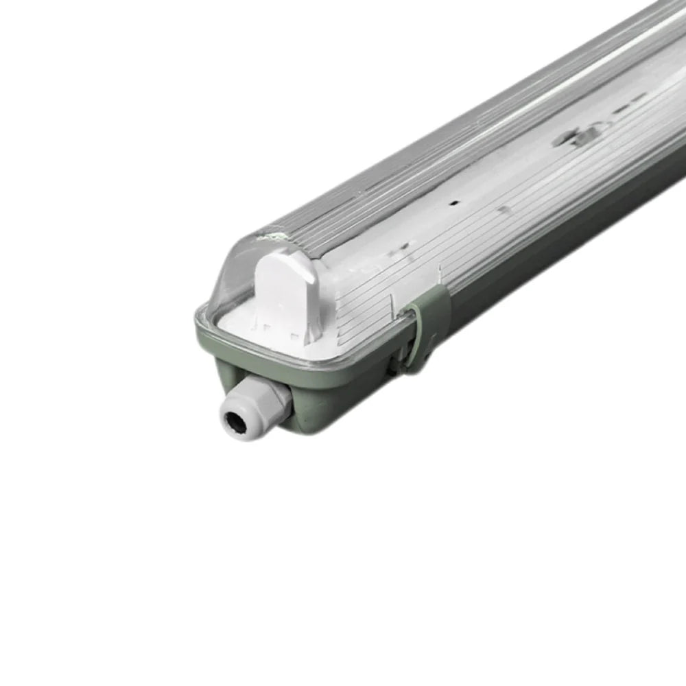 TP Series LED Tri-Proof Light – 2ft | 1-Tube Included | Waterproof Dustproof LED Fixture | Stripe Clear Cover | 3000K/4000K/5000K | AC 90–240V | Non-Dimmable | 20-Pack / 100-Pack
