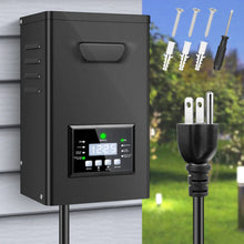 300W / 400W Outdoor Low Voltage Transformer, 120V to 12V/14V AC, Timer & Internal Photocell, Single Zone,Outdoor Lighting Power Supply for Yard, Garden & Patio Lighting