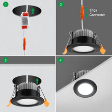 Smart-1B Series WiFi Recessed Lighting | 2Inch 5W | Dimmable RGB & CCT 2700-6500K | 100–240V | Black Housing | Compatible with Alexa and Google Home | 50 / 100-Pack