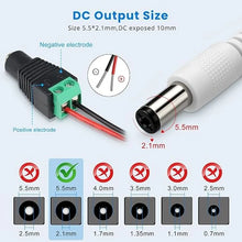 DC 12V Wall Plug LED Adapter with On/Off Switch, 24W/36W Options, US Plug, White Housing, 100–240V AC Input Wall Plug LED Adapter - for LED Strip Lights and Electronic Devices