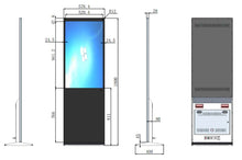 43‘’ Single-Sided Indoor Floor-Standing LCD Advertising Display with Wheel Stand | Android RK3568 2GB+16GB | Non-Touch / Infrared / Capacitive Touch | CMS Preinstalled