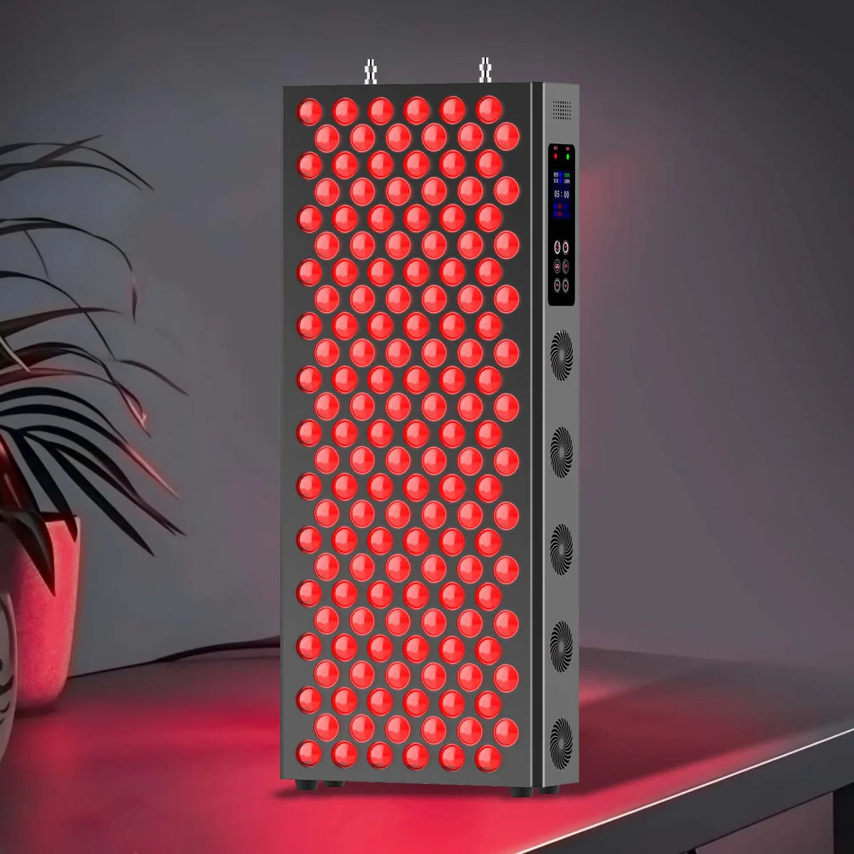 230W Large Panel Infrared Therapy Lamp – Black | Dual Chip Red Light & Infrared | Smart Touch Control Panel | Timer & Pulse Dimming | 60° Lens | AC85-264V | for Skin Rejuvenation & Muscle and Joint Therapy | US / EU / UK / AU Plug