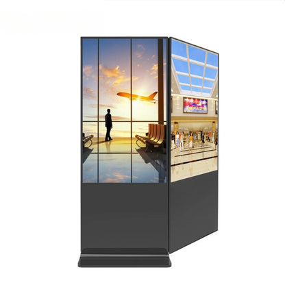 50‘’ Dual-Sided Indoor Floor-Standing LCD Advertising Kiosk with Wheel Stand | Android RK3568 2GB+32GB | Non-Touch | CMS Preinstalled