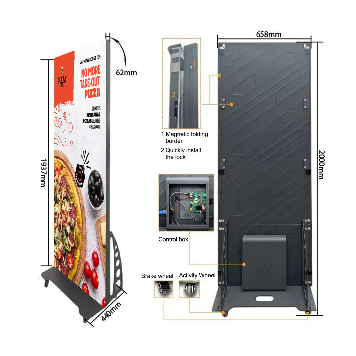 LEP-GOB Series LED Digital Signage Poster | 2560×1920mm (8.4FT × 6.3FT) | P1.53 / P1.86 / P2.5 | GOB Shielded Surface | Ready-to-Use LED Wall for Church & Stage