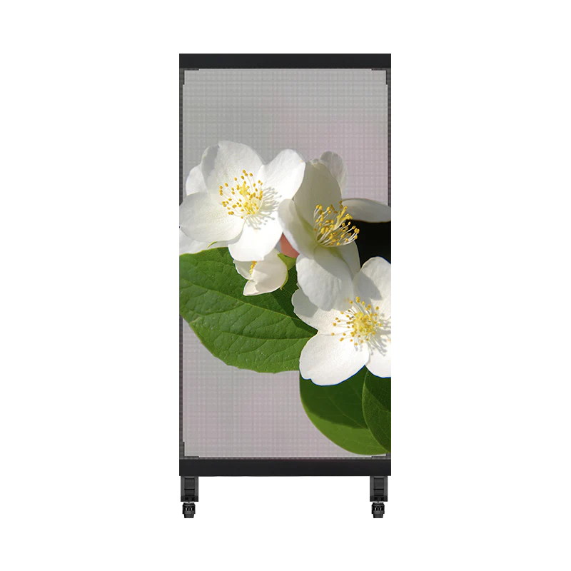 LEP-T Series Transparent LED Digital Signage Poster | 1×2m Indoor Kit | P3.91mm | Holographic LED Film for Storefront & Showcase Windows