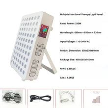 350W Touch Screen Desktop Infrared Therapy Lamp – Red 660nm & Green 530nm & IR (NIR) | 3-Channel Independent Control | Dimmable & Timer | AC100–240V | Desktop Stand / Hanging Mount | for Skin & Muscle | Protective Goggles Included | US / EU / UK / AU Plug