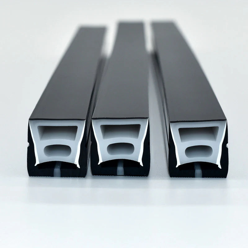 Neon Light Housing – S2020 Black | 20x20mm Silicone LED Channel System | IP67 Waterproof | 12mm PCB Width | 50M/5M | Local Stock US/UK/DE