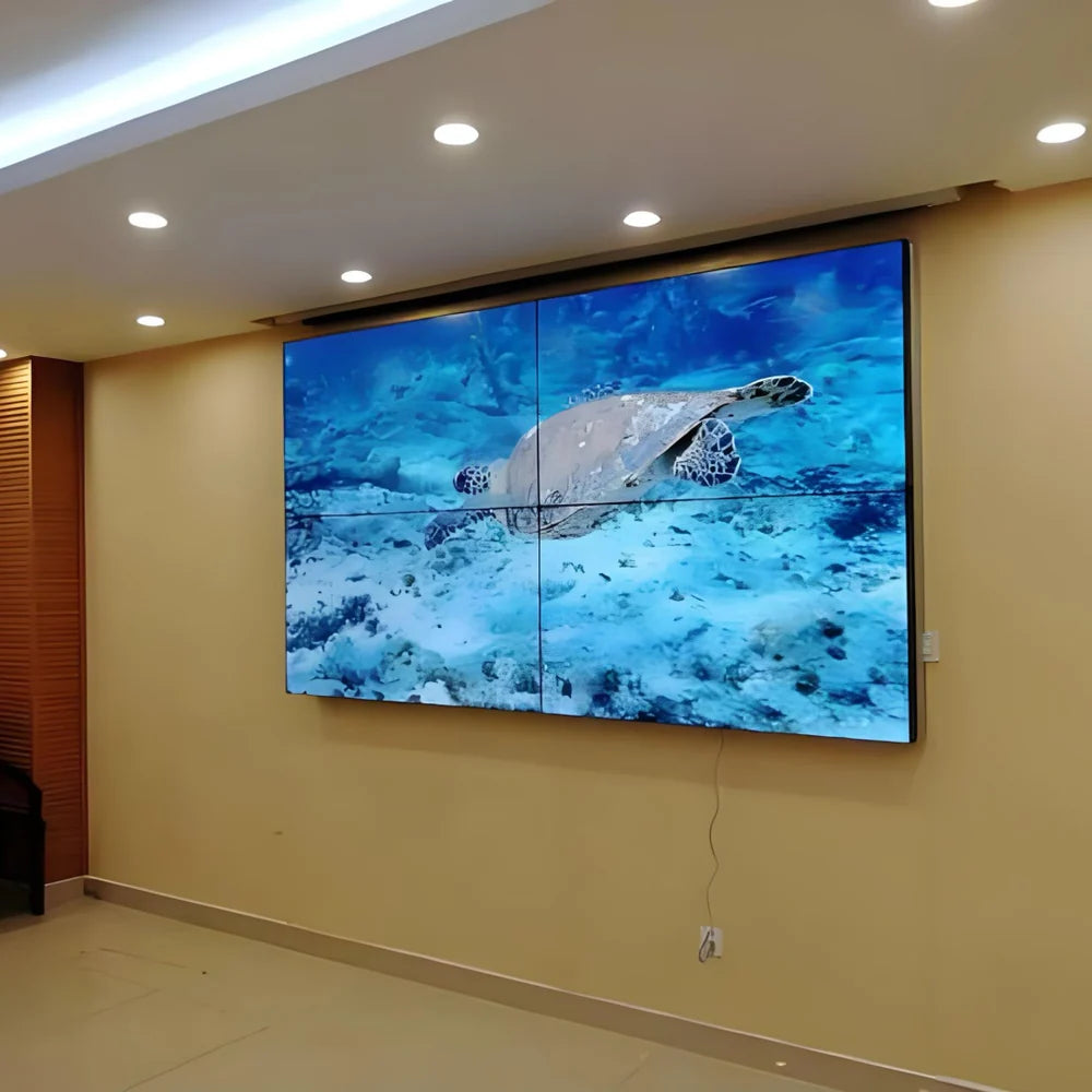 49” BOE LCD Video Wall – 2x2 Kit (4 Panels) | 1920x1080 FHD | 500 nits | Ultra Narrow Bezel 3.5mm | HDMI Splicer + Wall Mount Included