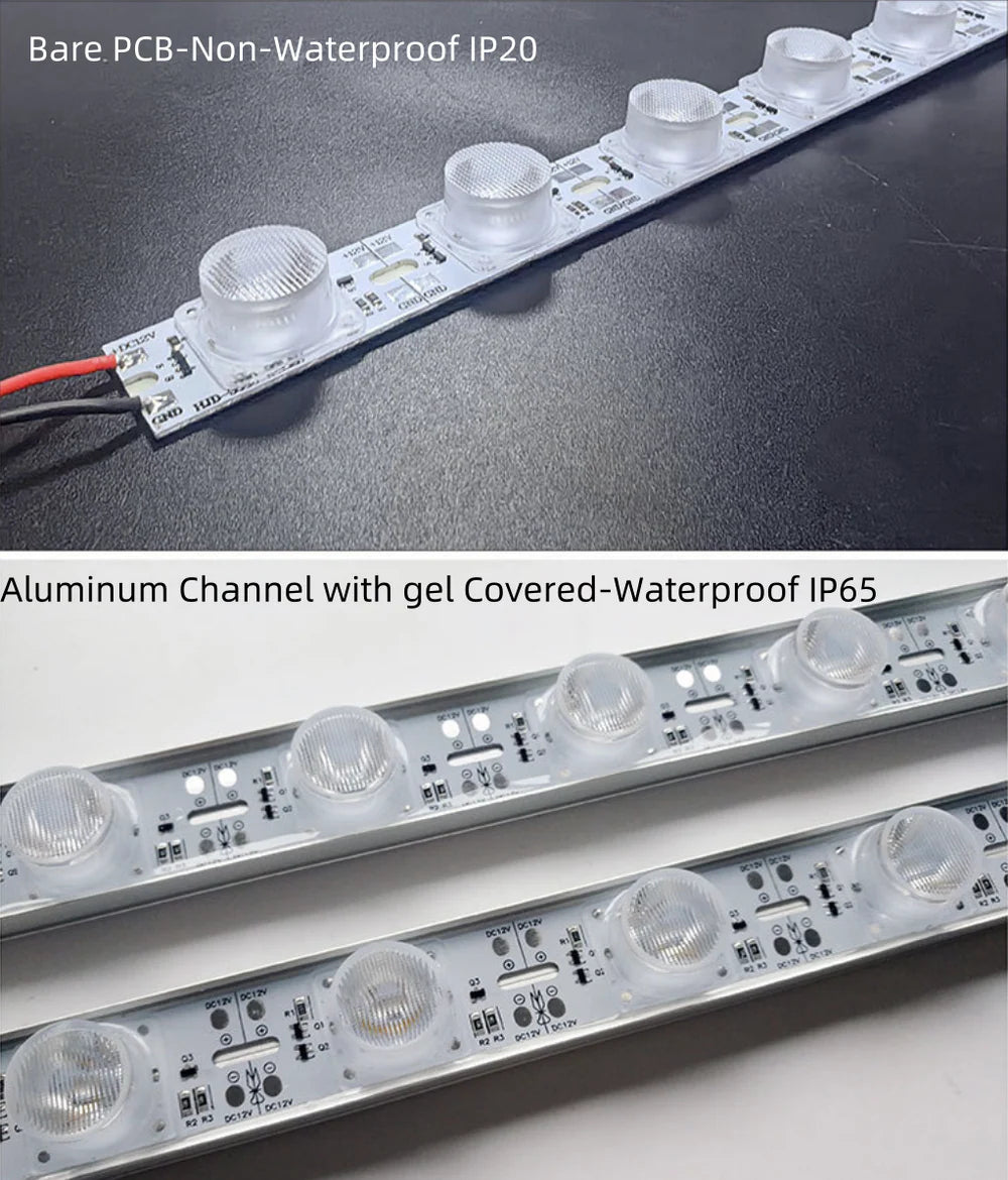 1M DC12V High Brightness Rigid LED Strip Light, SMD3030 18LEDs/M 22W 25mm PCB, Warm White / Natural White / Daylight White / Cool White IP00 / IP65, for Side-Emitting Light Box, 50PCS / 500PCS