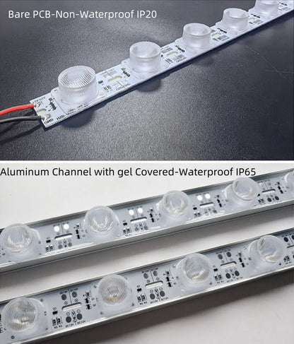 1M DC12V High Brightness Rigid LED Strip Light, SMD3030 18LEDs/M 22W 25mm PCB, Warm White / Natural White / Daylight White / Cool White IP00 / IP65, for Side-Emitting Light Box, 50PCS / 500PCS