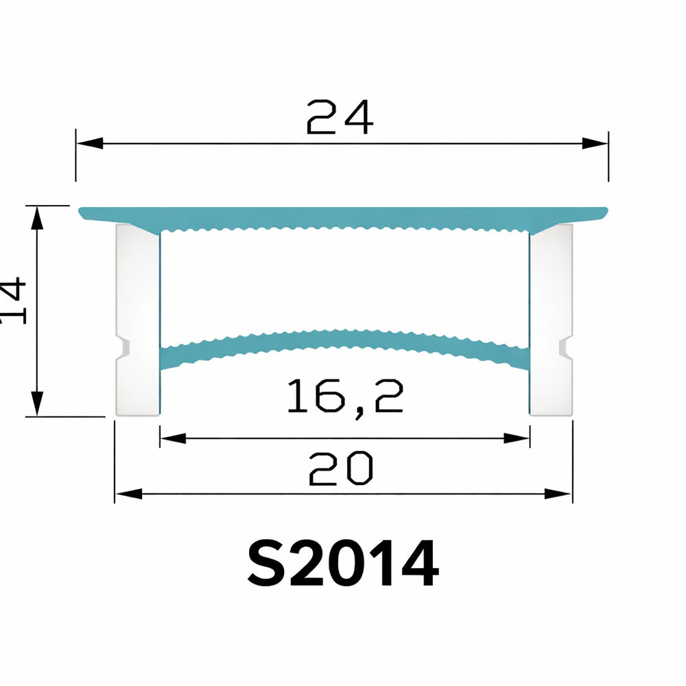 LQ Series S2014 Quick Install LED Neon Profile | Mounting Edge Cover | 20×14mm Top Emitting commercial neon profile | Max Strip Width ≤16mm | Cabinet Display Lighting | 5M/500M