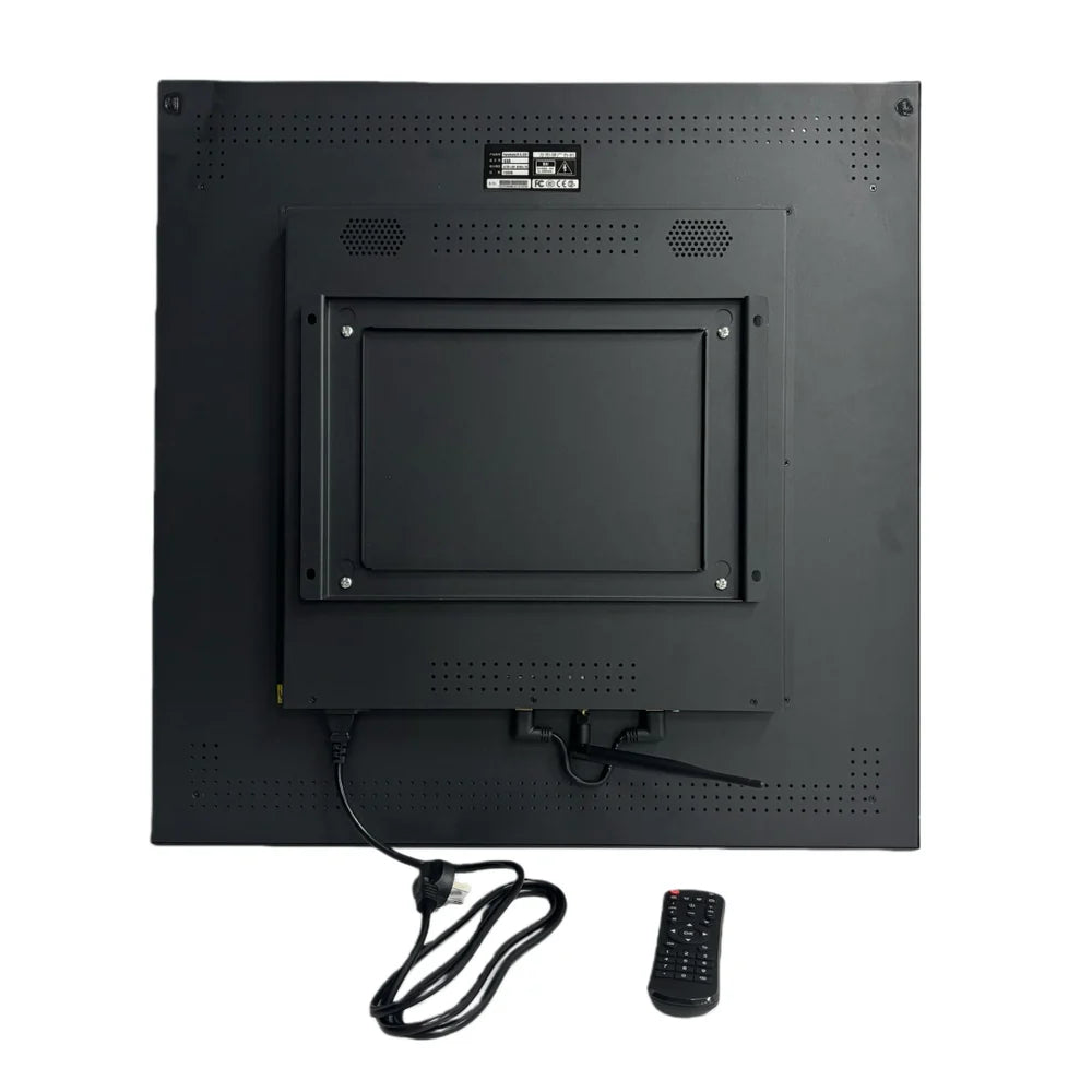 19.2 Inch (345×345mm Viewable) 1:1 Square Monitor LCD Display Screen, Cloud / APP / USB Disk Content Upload