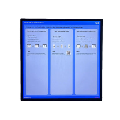 19.2 Inch (345×345mm Viewable) 1:1 Square Monitor LCD Display Screen, Cloud / APP / USB Disk Content Upload