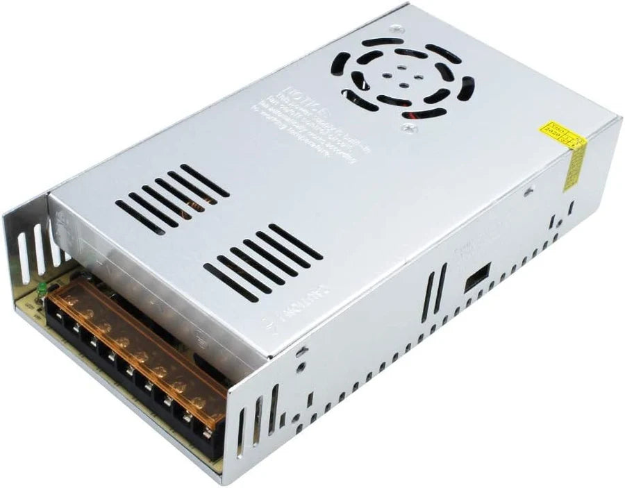 DC 12V/24V 350W–600W Industrial Switching Power Supplies, AC 110/220V Input, High Power LED Driver Transformer, Cooling Fan Metal Case, CE/FCC/RoHS Certified