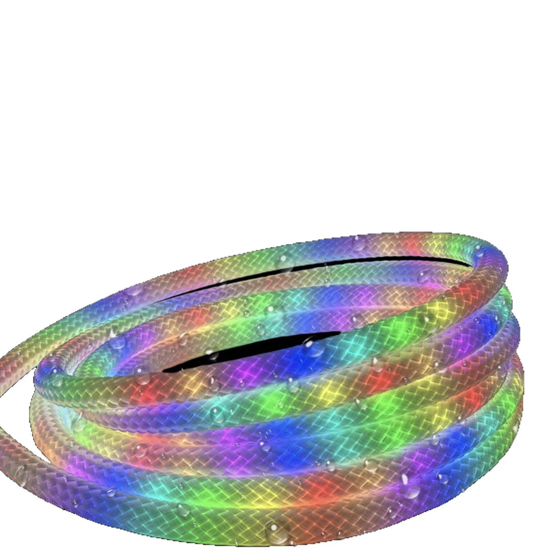 360° RGB Woven-Style Neon LED Light Strip | 5V Flexible Silicone Tube | Waterproof, Full-View Illumination, Plug & Play Kit with Controller (5m / 20 Rolls Options)