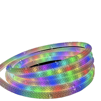 360° RGB Woven-Style Neon LED Light Strip | 5V Flexible Silicone Tube | Waterproof, Full-View Illumination, Plug & Play Kit with Controller (5m / 20 Rolls Options)