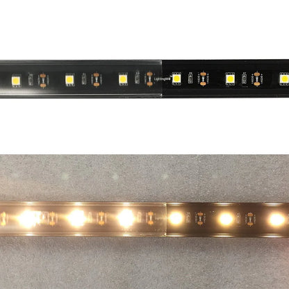 U Shape LED Channel - U04-A 20mm Silver / Black Aluminum Profile | Milky White Cover | Heavy-Duty LED Mounting Track – 1m / 2m / 3m | 50 / 100-Pack