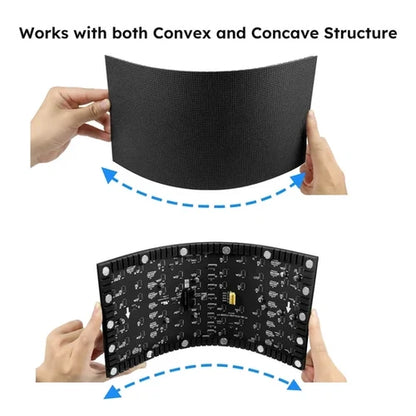 IF-256S Series Flexible LED Screen Modules | 256×128mm | SMD | P4 / P2 | Soft Back Shell with Magnet | Cylindrical LED Projects