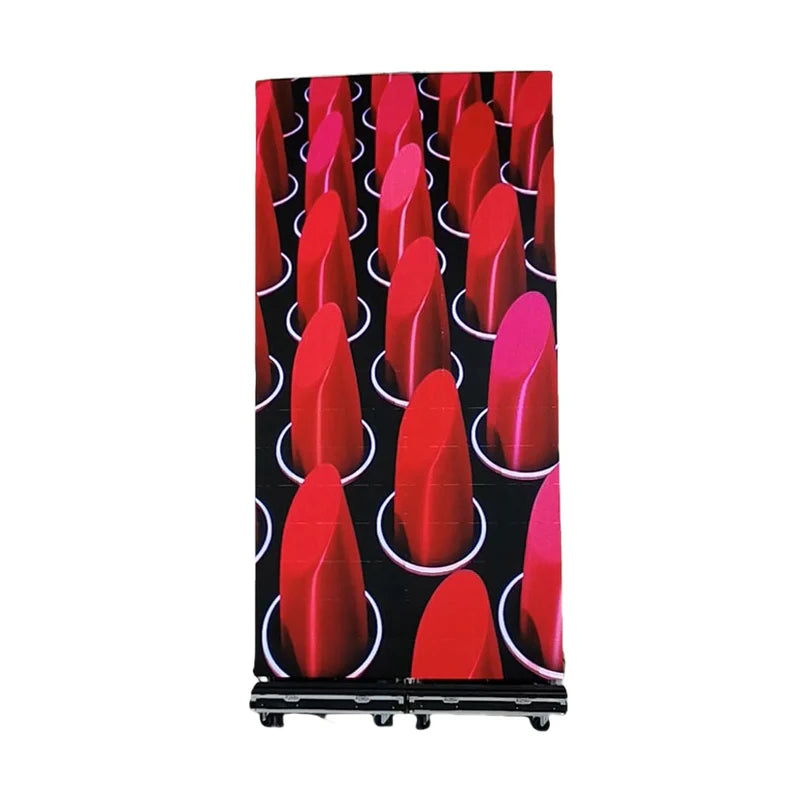 LEP-M Series Foldable & Liftable LED Digital Signage Poster | 1×4m Indoor Kit | P3.9mm | Remote-Controlled Rolling Case Display