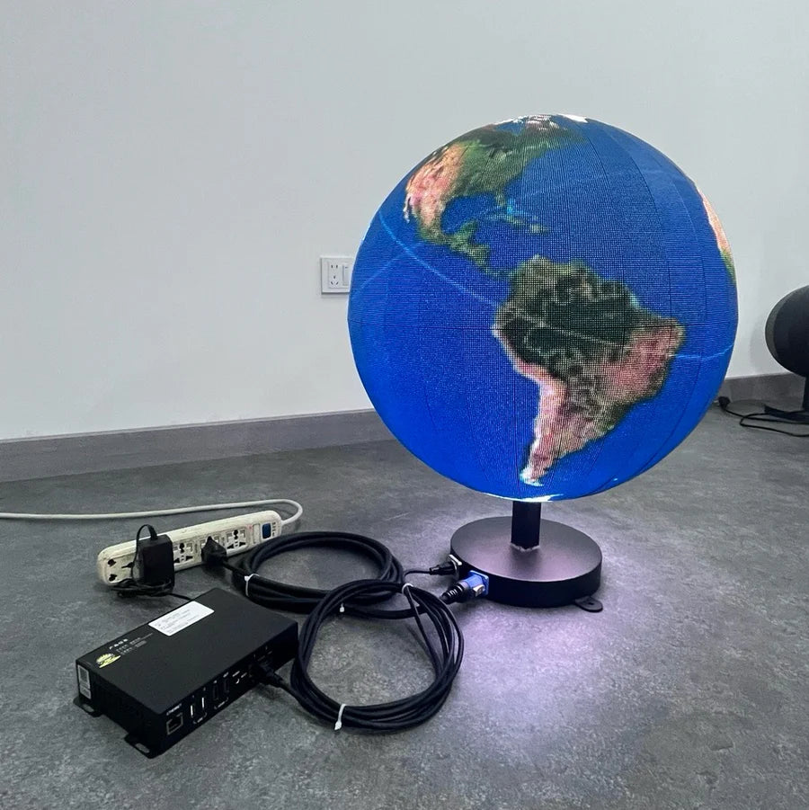 SI-50 Small Indoor LED Ball Display – Dia. 50cm ( 1.6ft ), P2 | 360° Spherical Screen for Retail & Exhibits