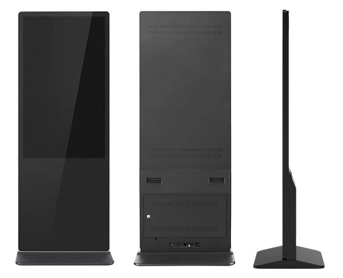 50‘’ Indoor Single-Sided Floor-Standing LCD Advertising Koisk with Wheel Stand | Android RK3568 2GB+16GB | Non-Touch / Infrared / Capacitive Touch | CMS Preinstalled
