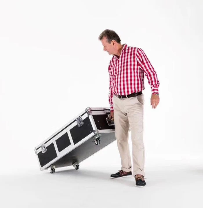 LEP-M Series Foldable LED Digital Signage Poster | 1×2.25m All-in-One Mobile Case | P3.9mm Indoor | Remote-Lift LED Display System