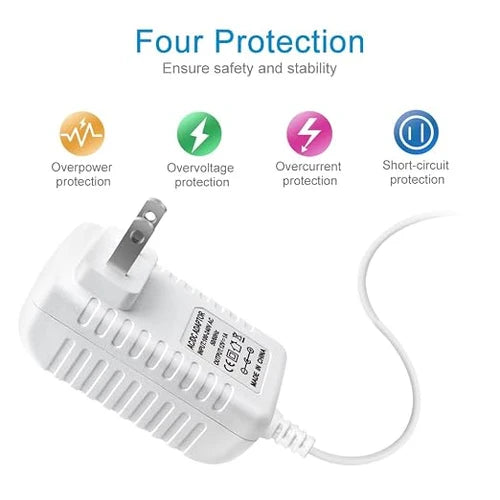 12V Wall Plug LED Adapter 12W/24W/36W, AC 100–240V Input Black/White Wall Plug LED Adapter with US Plug - for LED Strip Lights, CCTV and Electronics