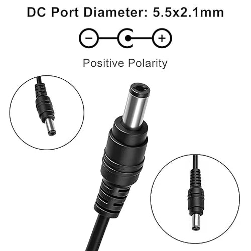 AC 100–240V Input LED Power Adapter Switching Transformer 18W–60W DC 6V with US Plug for Security Systems, Routers, Industrial Electronics and Control Equipment, 1-Pack/10-Pack