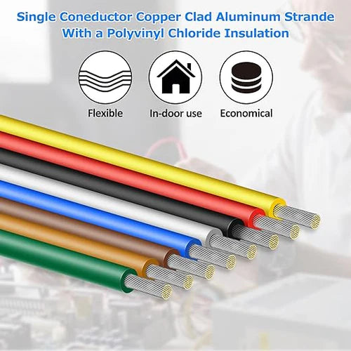18 AWG Stranded Wire Spool, 25ft Each 8 Colors 18 Gauge Silicone Electrical Wire, Tinned Copper Wire, Flexible Silicone Hook up Wire Kit, Hookup Wire Kit for Automotive & DIY