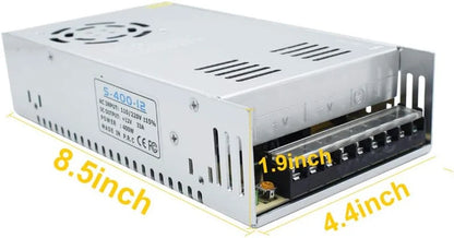 DC 12V/24V 350W–600W Industrial Switching Power Supplies, AC 110/220V Input, High Power LED Driver Transformer, Cooling Fan Metal Case, CE/FCC/RoHS Certified